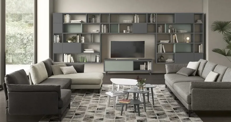 Parete attrezzata Space l06 di Colombini casa in OFFERTA OUTLET