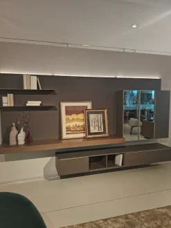 Parete attrezzata Spazio Pianca in stile moderna a prezzo ribassato