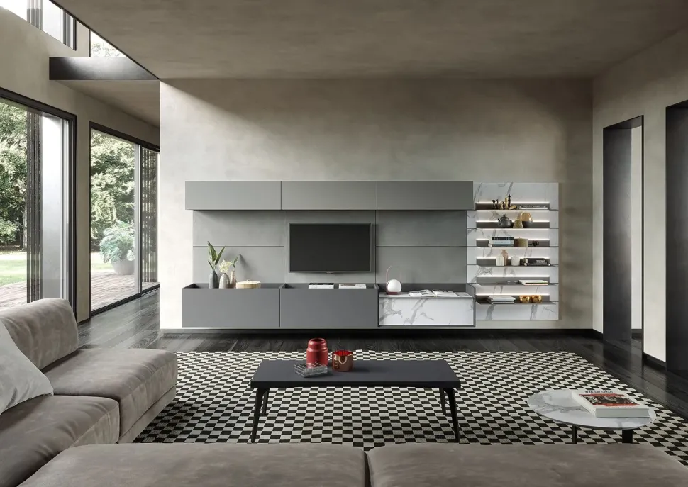 Parete attrezzata Story 4 di Astor mobili scontata del 35%