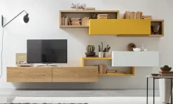 Parete attrezzata Su2105 giallo di Artigianale in OFFERTA OUTLET