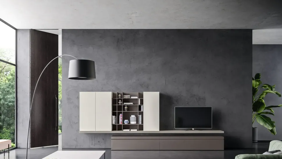 Parete attrezzata System day Homes in stile design a prezzo scontato