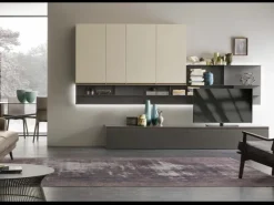 Parete attrezzata Tomasella in laccato opaco A104 a prezzo Outlet