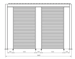 Pergotenda a marchio Bizzotto modello Pergotenga SCONTATA