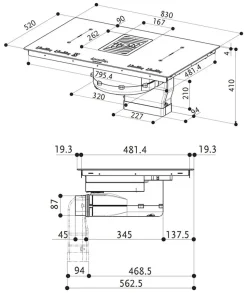 Piano cottura modello Galileo Faber cappe a PREZZI OUTLET