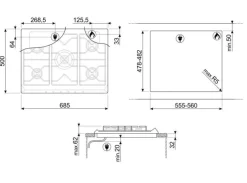 Piano cottura modello Sr275xgh2 di Smeg in offerta
