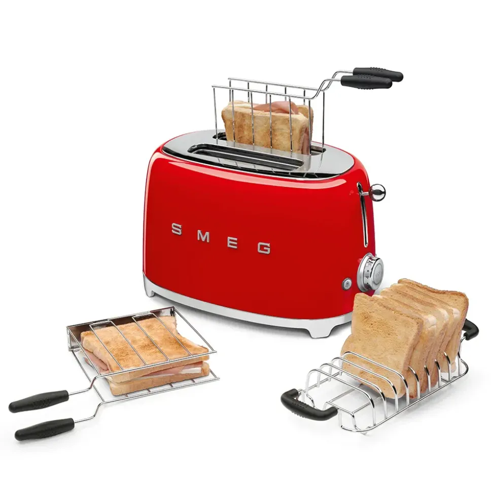 Piccoli elettrodomestici Smeg Tostapane rosso in Offerta Outlet