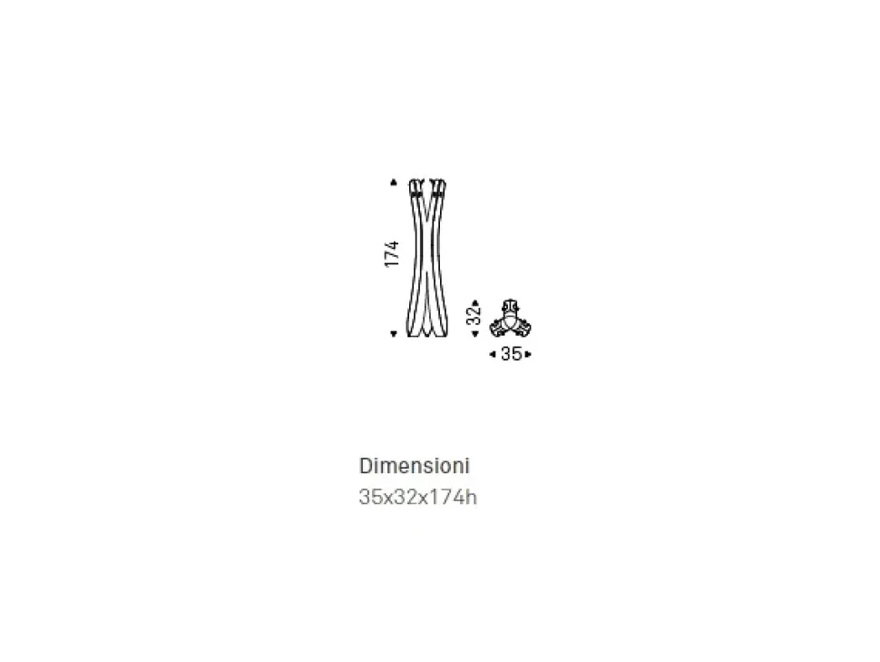 Poliedrico appendiabiti Valdo Cattelan italia a PREZZI OUTLET