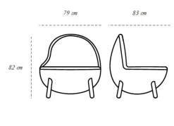 Poltrona Cirrus Artigianale in Tessuto SCONTATA