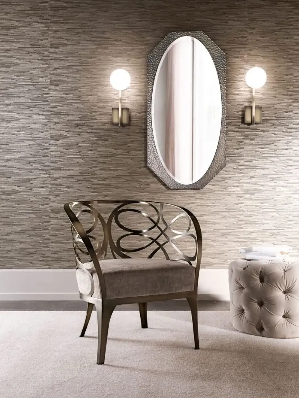 Poltrona con seduta fissa Noè Cantori a prezzo Outlet