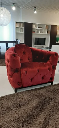 Poltrona Deliziante Calia in Tessuto SCONTATA