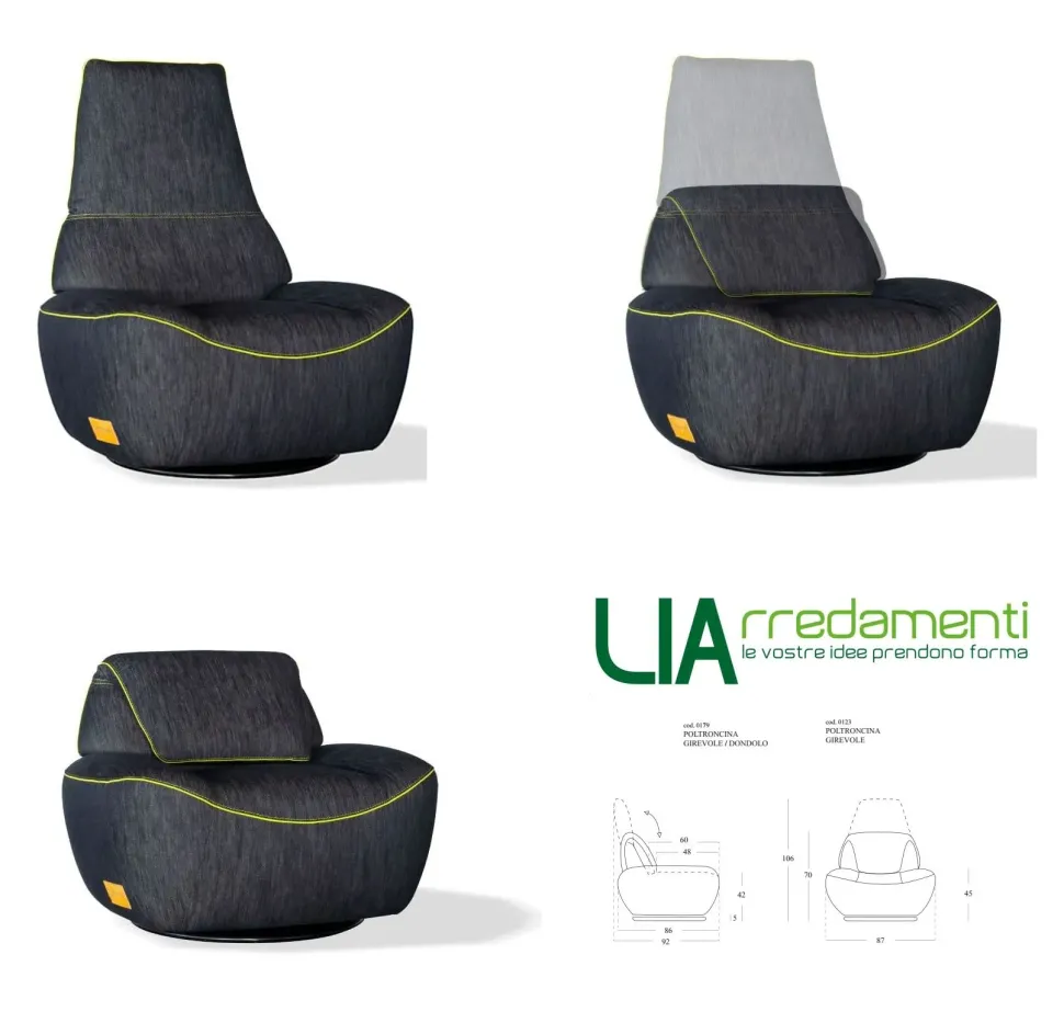 Poltrona in Microfibra Smirk Egoitaliano in Offerta Outlet