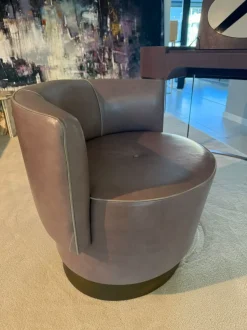 Poltrona in Pelle Poltrona anais girevole Baxter a prezzo scontato