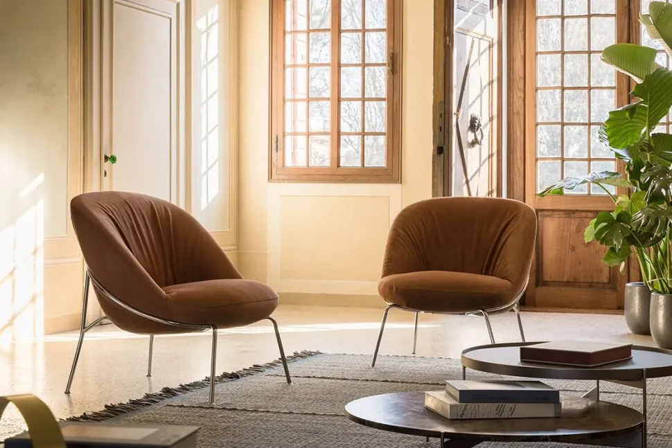 Poltrona in Tessuto Ella Pianca in Offerta Outlet