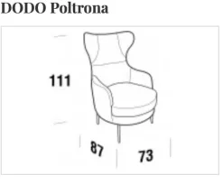 Poltrona modello Dodo Collezione esclusiva a prezzi outlet