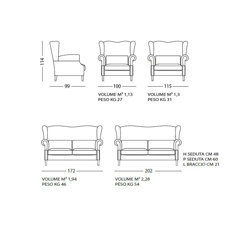 Poltrona modello Poltrona piuma doppio strato cortina Md work ad un prezzo imperdibile