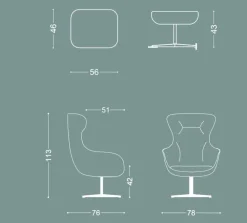 Poltrona Poltrona oro rosa con poggiapiedi  Md work in Tessuto SCONTATA