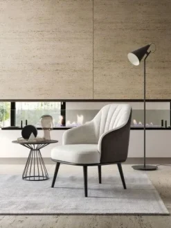 Poltroncina Aaron. Seduta fissa e design moderno. Mottes selection a prezzi outlet.