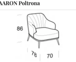 Poltroncina Aaron. Seduta fissa e design moderno. Mottes selection a prezzi outlet.