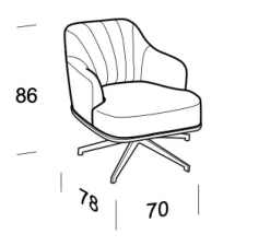 Poltroncina Aaron. Seduta fissa e design moderno. Mottes selection a prezzi outlet.