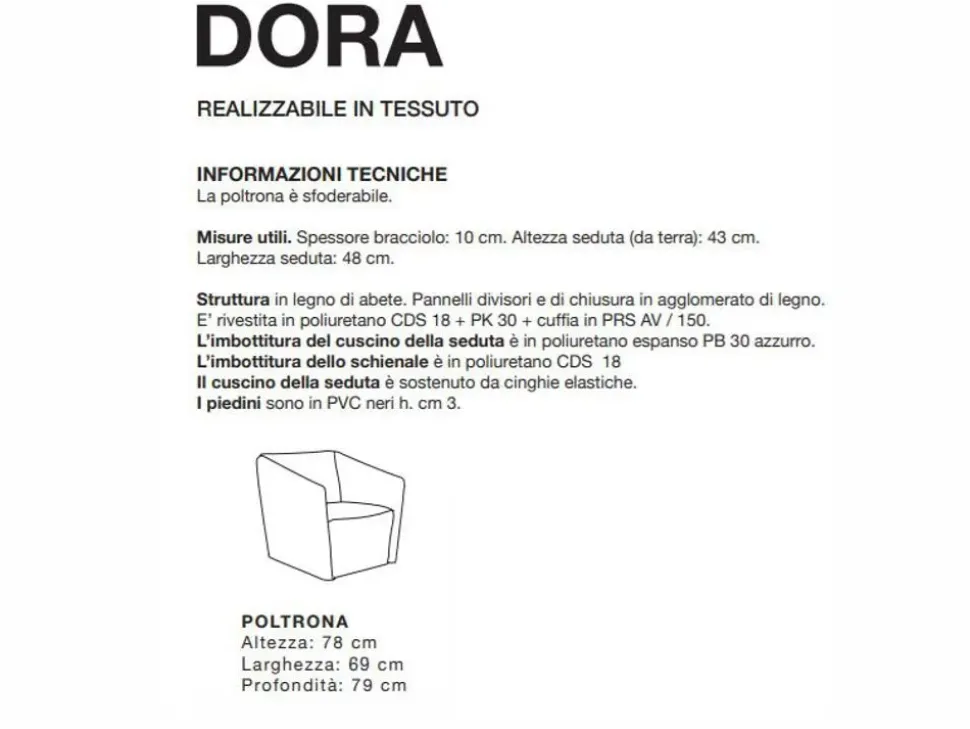 Poltroncina Dora a marchio Excò SCONTATA