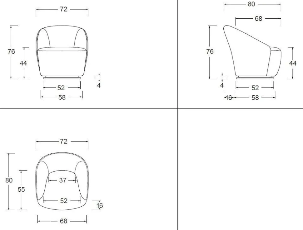 Poltroncina Jolie * Con seduta fissa Twils in offerta