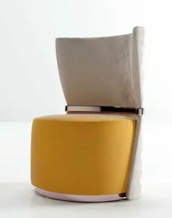 Poltroncina modello Velluto acciaio rosa  Md work in Tessuto a prezzo Outlet