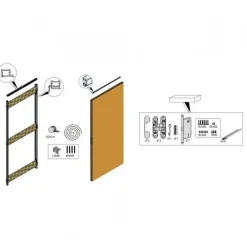 Porta moderna Artigianale Marca scrigno - porta battente filo muro scrigno filo 44 - filo parete da verniciare in opera SCONTATA