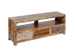 Porta tv Mobile basso portav brest 3 cassetti in offerta Outlet etnico con un ribasso esclusivo