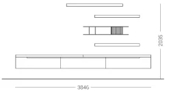 Porta tv per il living modello Slim 3 di Dall'agnese scontato