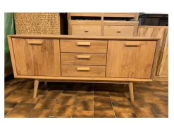 Porta tv per il living modello Mobile tv teak artigianale di Outlet etnico scontato