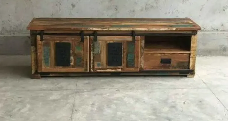 Porta tv per la zona giorno modello Mobile portatv jupiter colorato industrial di Outlet etnico scontato