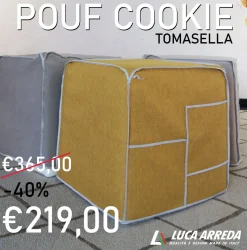 Pouf in tessuto Cookie a marchio Tomasella a prezzo scontato