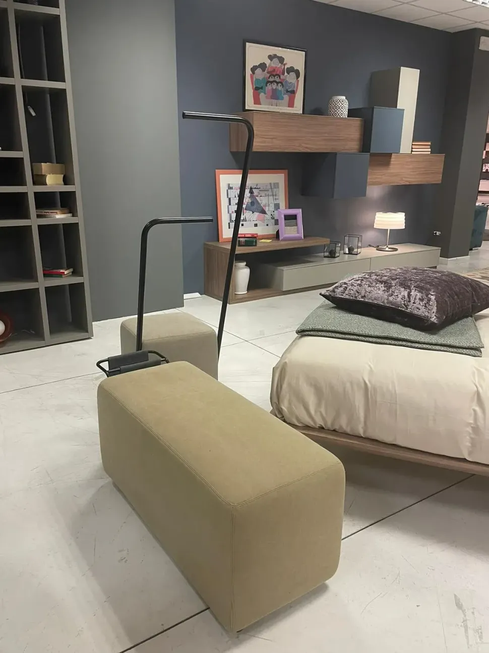 Pouf in tessuto Pouf mondrian a marchio Santalucia a prezzo ribassato