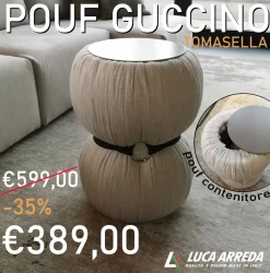 Pouf moderno modello Guccino Tomasella a prezzo Outlet