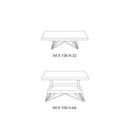 Prezzi ribassati per il tavolino moderno Ray di Ozzio