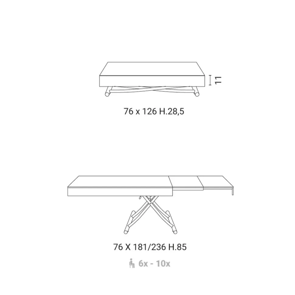 Prezzi ribassati per il tavolino design Up di Easyline