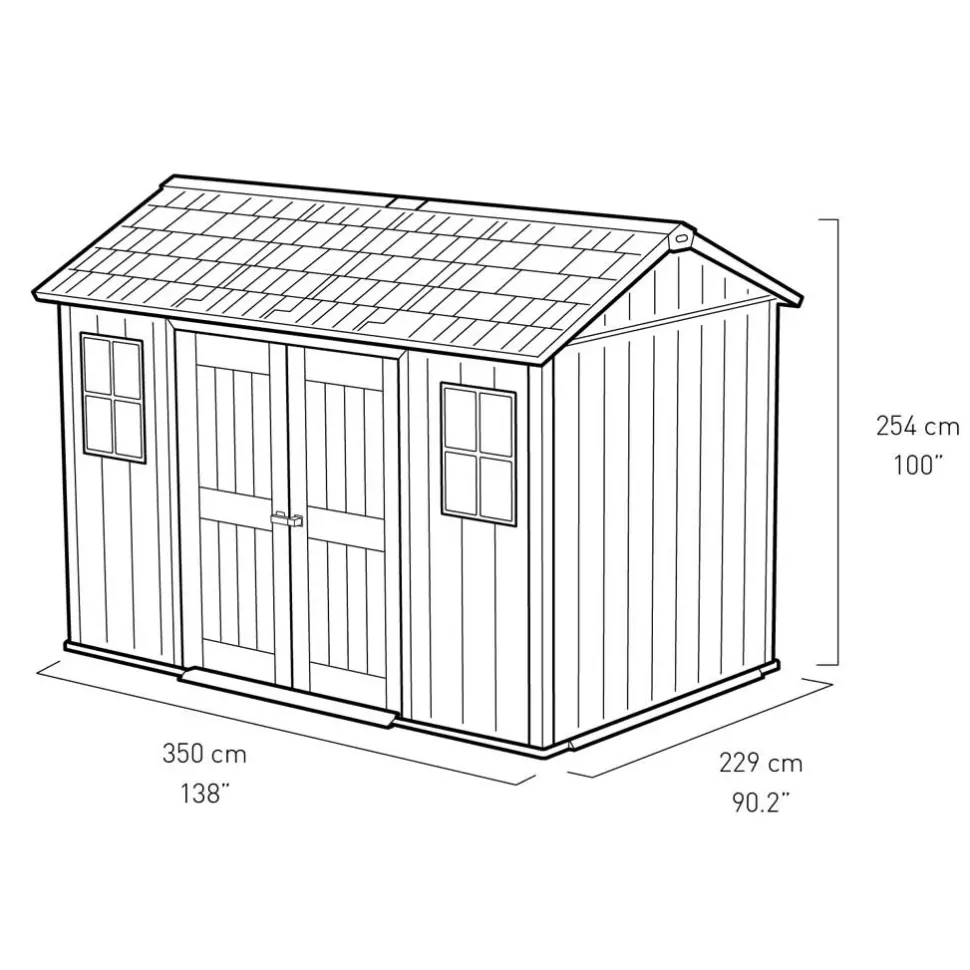 Progetta interni con Casetta da giardino Oakland 1175sd Keter!