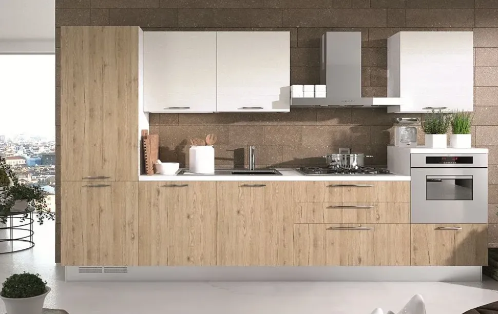 Progetta la cucina lineare Marylin Aran con un ribasso vantaggioso!