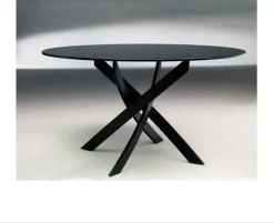 Progettista interni: Tavolo Barone Bontempi in vetro ellittico, offerta outlet.