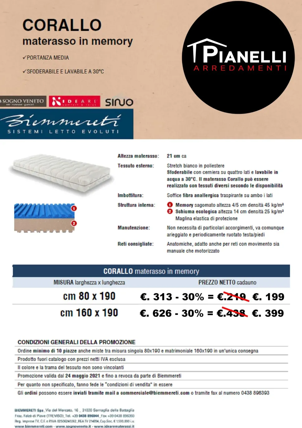 Rete letto Lipari di Artigianale in OFFERTA OUTLET