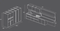 Richiedi il prezzo: cucina grigia moderna Lungomare plus combo.05 di Colombini casa in offerta