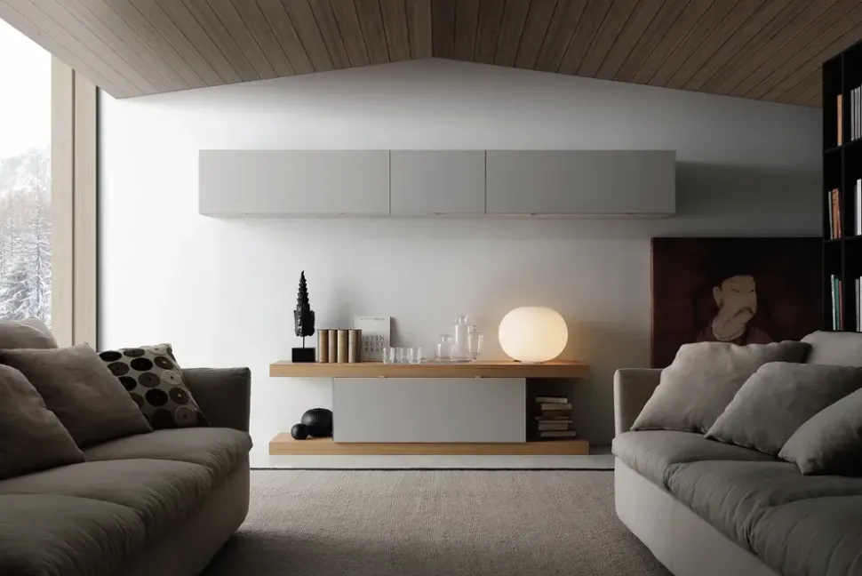 Richiedi il prezzo della parete attrezzata F2/ twinse line con pensili di Forme’s