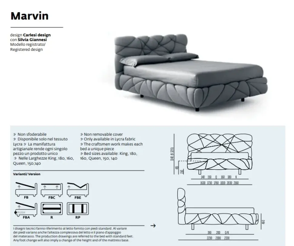 Scopri il Letto moderno Marvin Noctis con uno sconto del 30%!