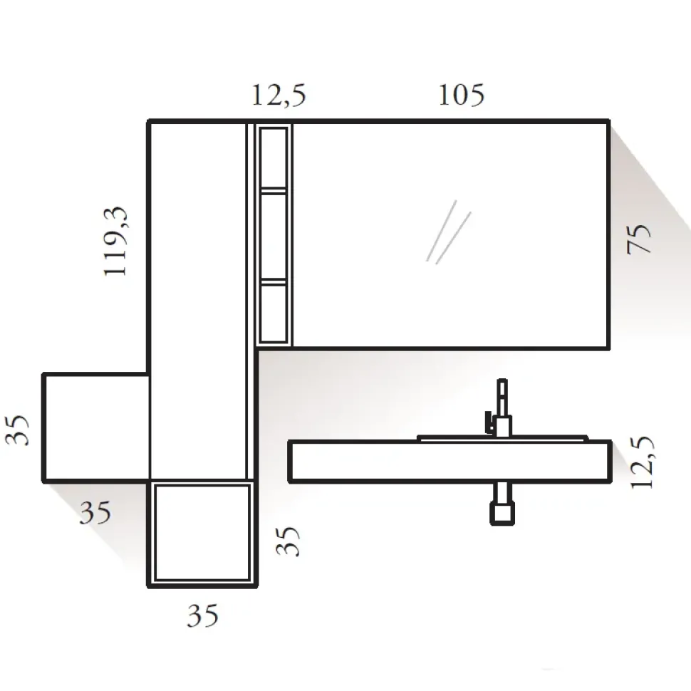 Scopri il Mobile Bagno Bg10 Compab SCONTATO su Outlet! Prezzi imbattibili!