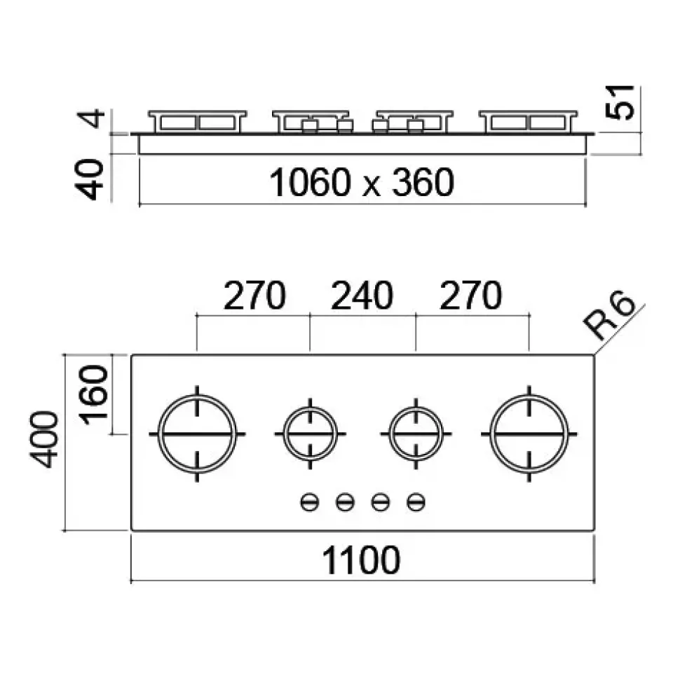 Scopri il Piano cottura Mood 1pmd104 di Barazza: design moderno, prezzo Outlet!