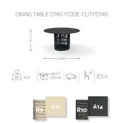 Scopri il Tavolo Modello Cliff da Giardino Talenti! Offerta Outlet: diametro 140 cm. Acquista ora!