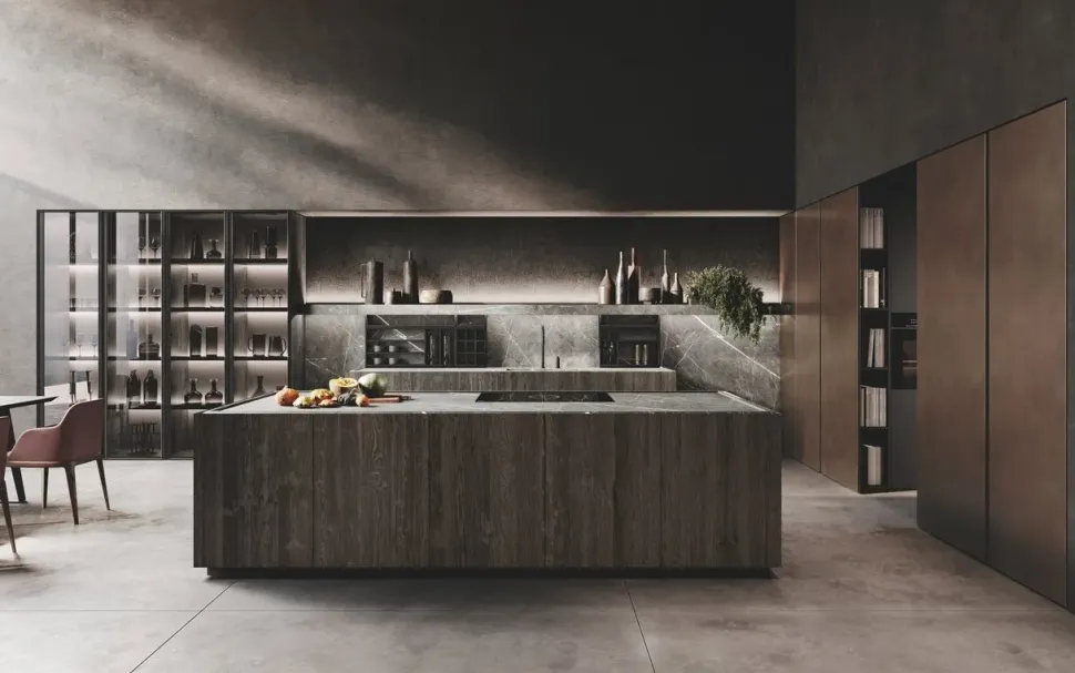 Scopri la cucina Binova Bluna ad angolo a 11500€! Design unico.