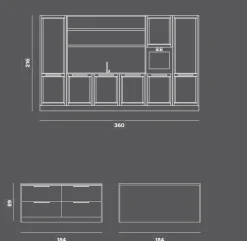 Scopri la cucina Futura compo.06 di Colombini casa in OFFERTA OUTLET