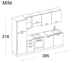 Scopri la cucina moderna lineare Arrex Composizione 285 in altri colori!
