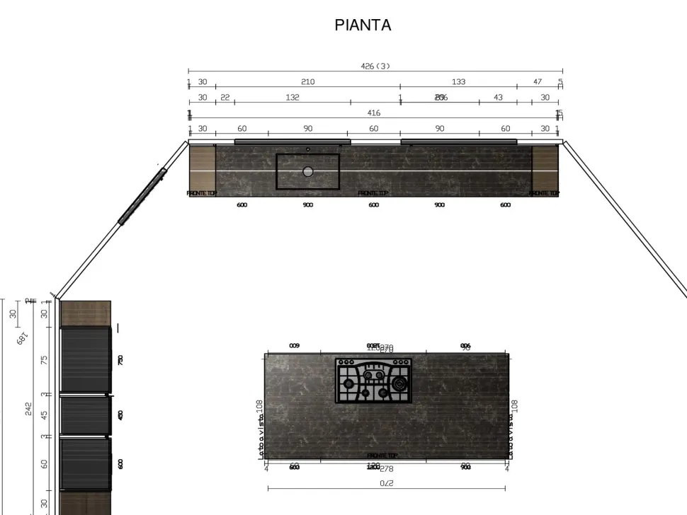 Scopri la cucina Tropea Plus Imab con uno sconto del 50%! Un design moderno ed elegante per arredare la tua casa.